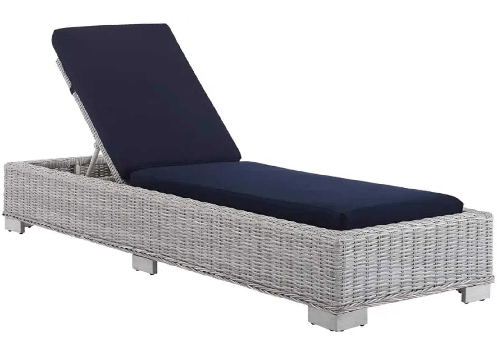 Conway Sunbrella® Outdoor Patio Wicker Rattan Chaise Lounge