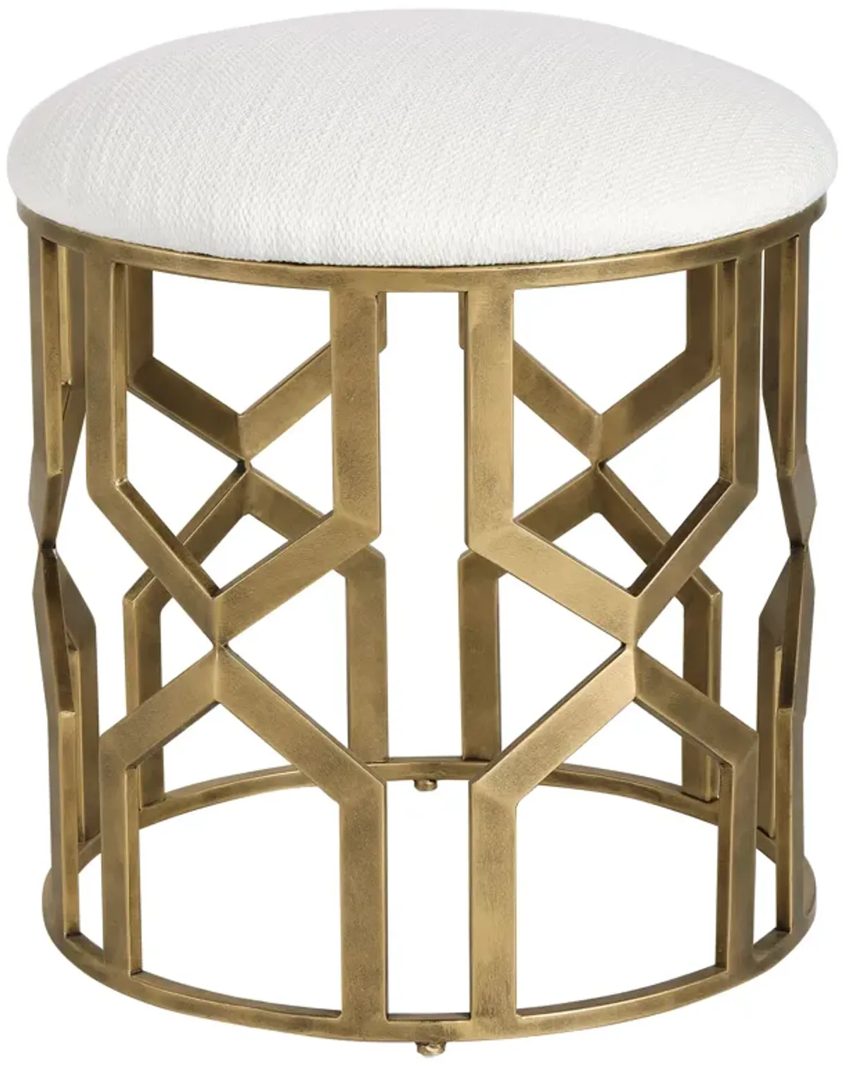 Trellis Geometric Accent Stool