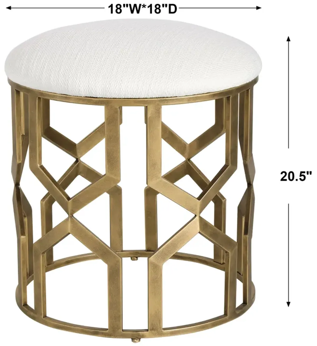 Trellis Geometric Accent Stool