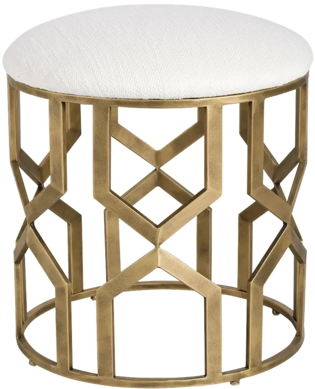 Trellis Geometric Accent Stool