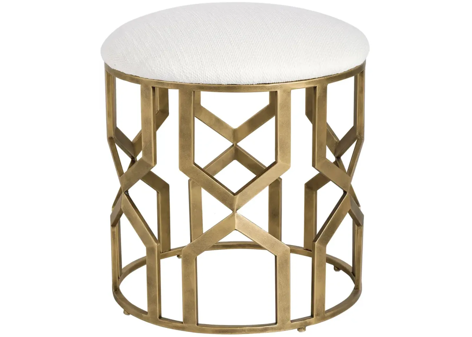 Trellis Geometric Accent Stool