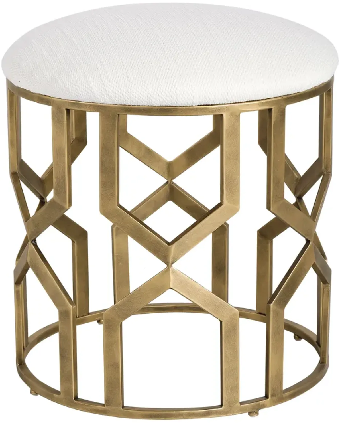 Trellis Geometric Accent Stool