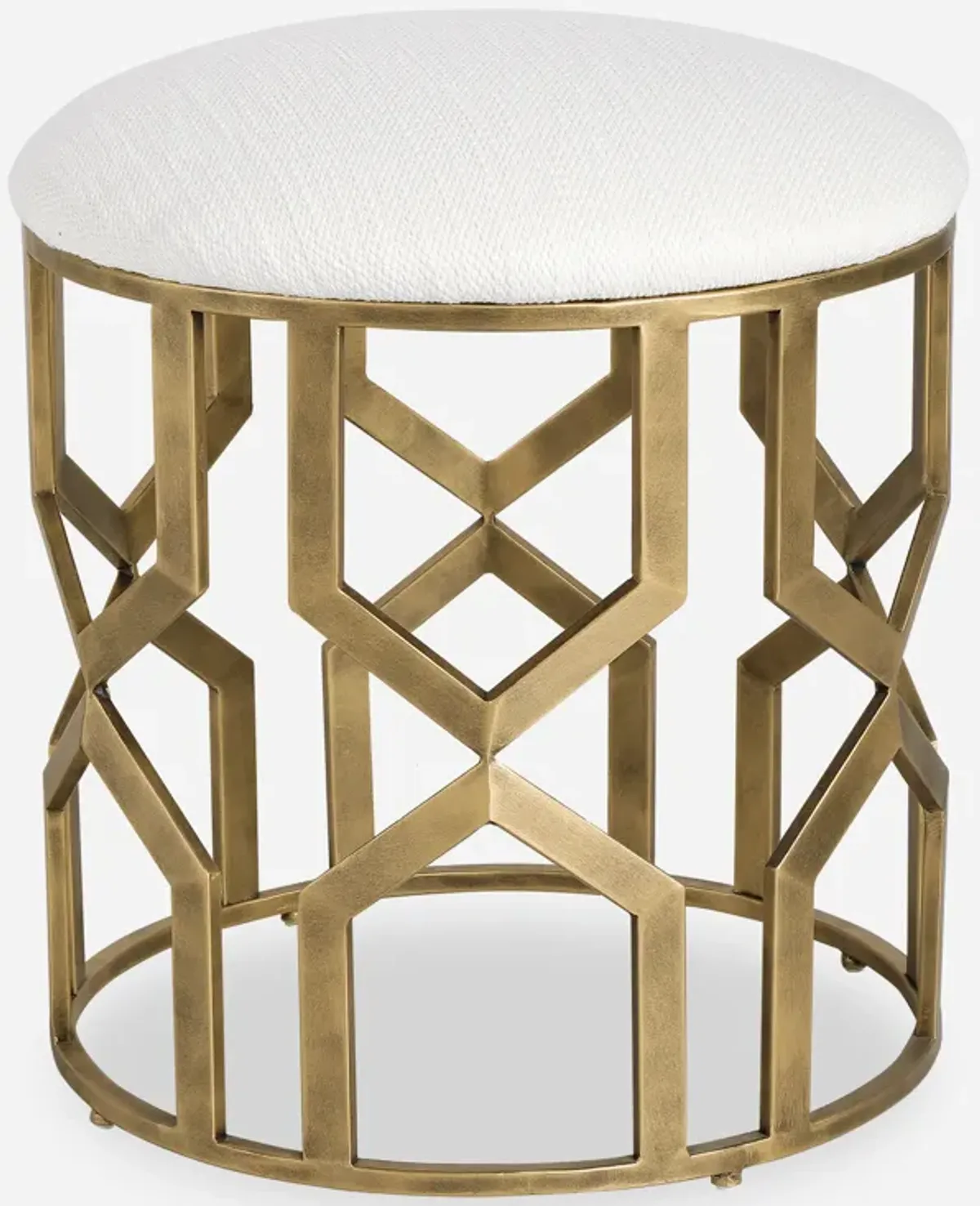 Trellis Geometric Accent Stool