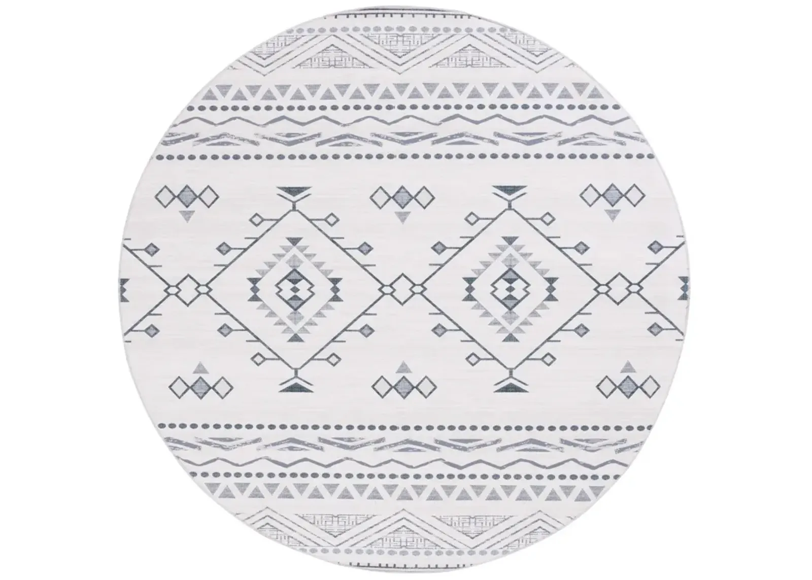 ARIZONA 104 Grey 6' X 6' Round Round Rug