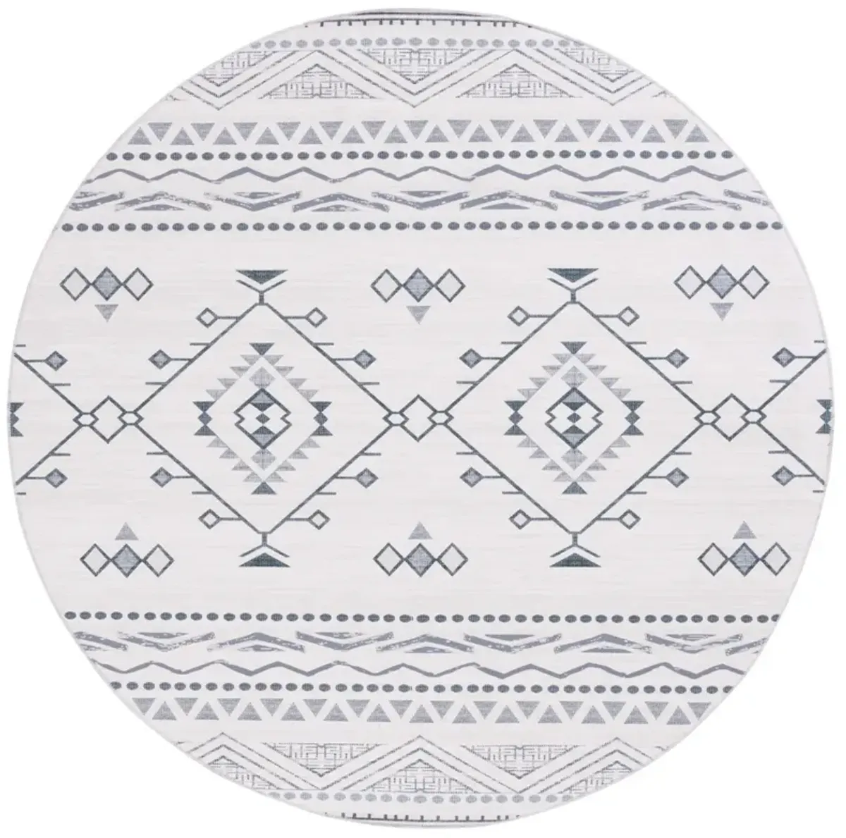 ARIZONA 104 Grey 6' X 6' Round Round Rug