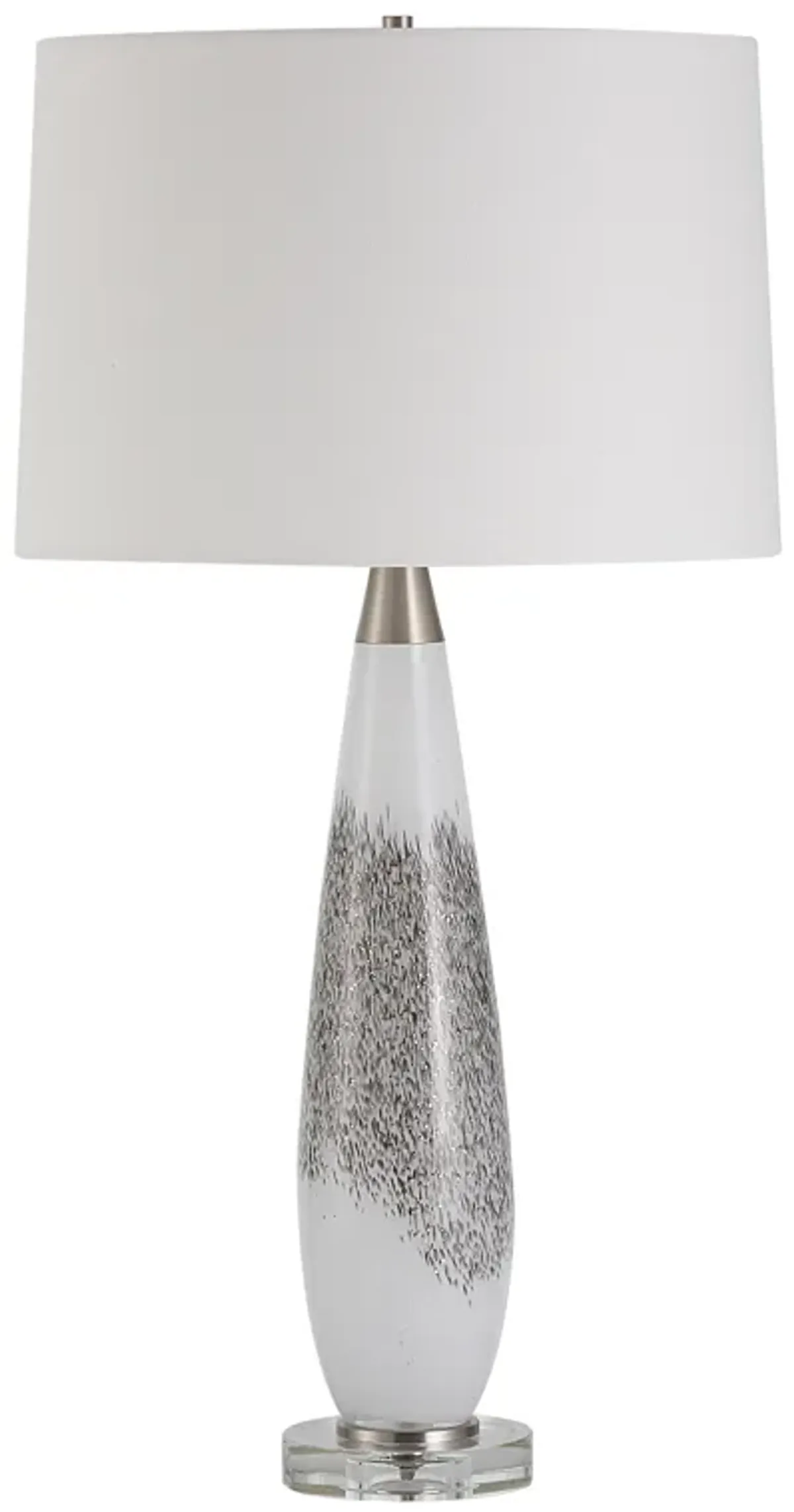 Quinn White & Silver Table Lamp