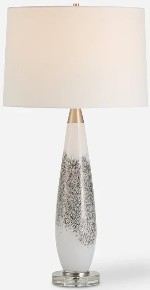 Quinn White & Silver Table Lamp