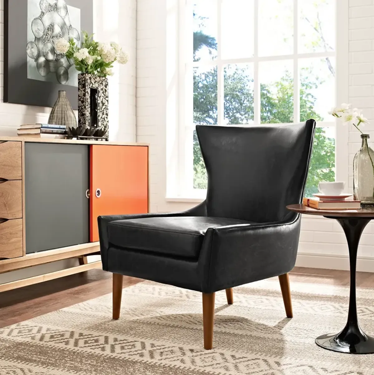 Keen Upholstered Vinyl Armchair