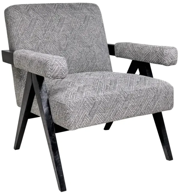 Wood - Scandinavian Accent Chair - Gray