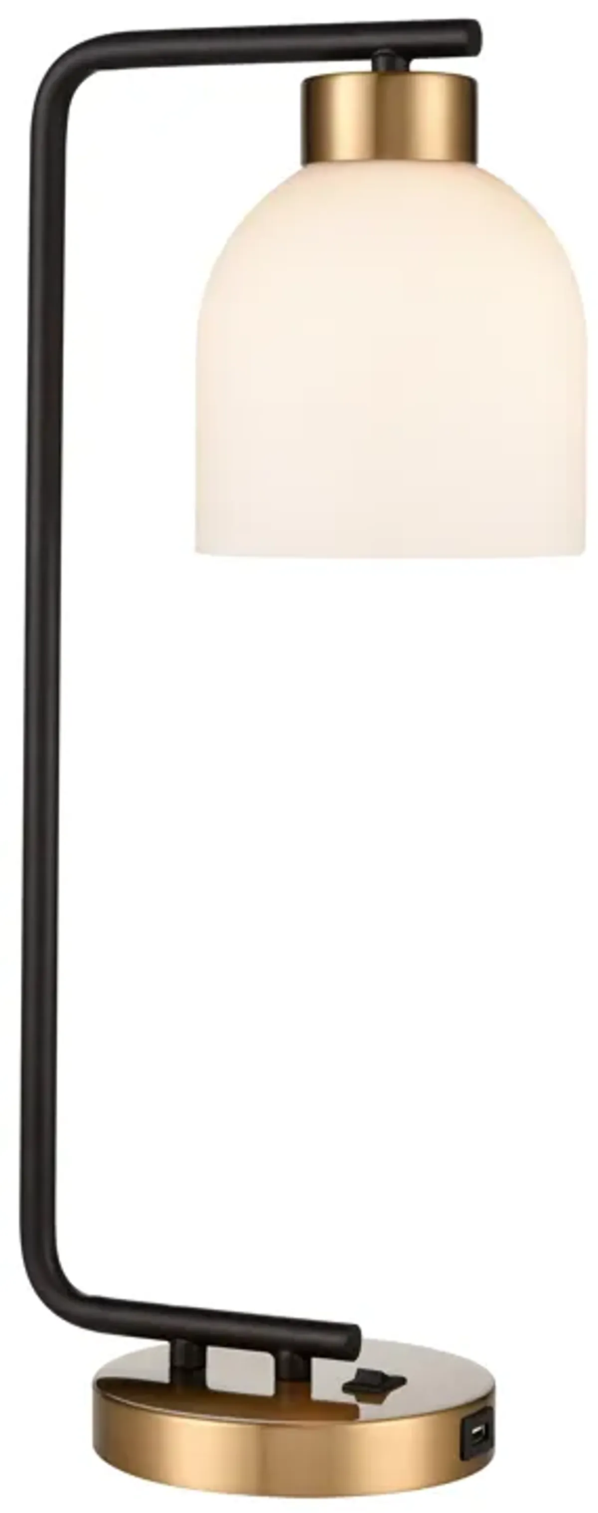 Paxford 19'' High 1-Light Desk Lamp - Black - Includes LED Bulb