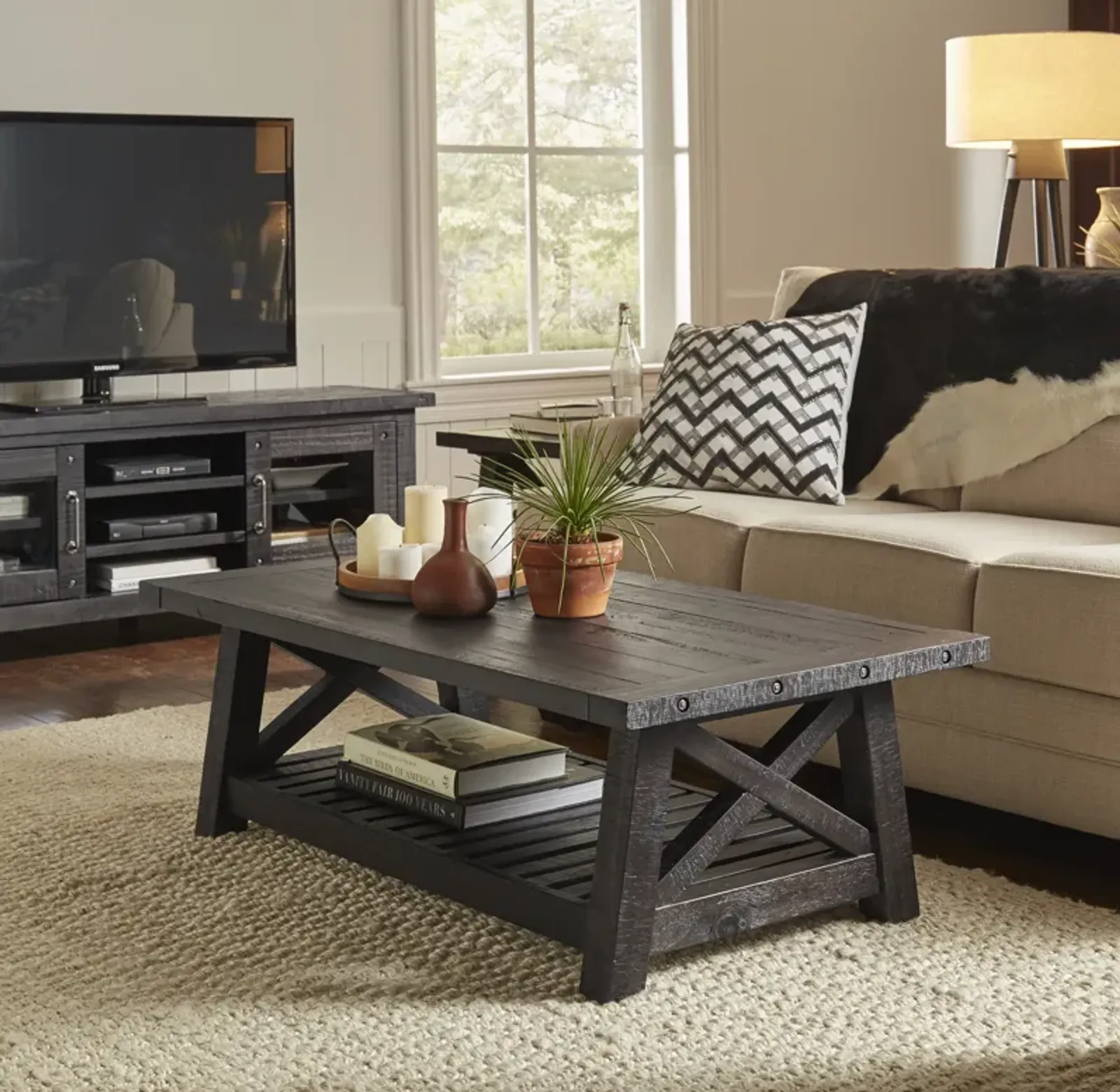 Yosemite Solid Wood Coffee Table in Cafe