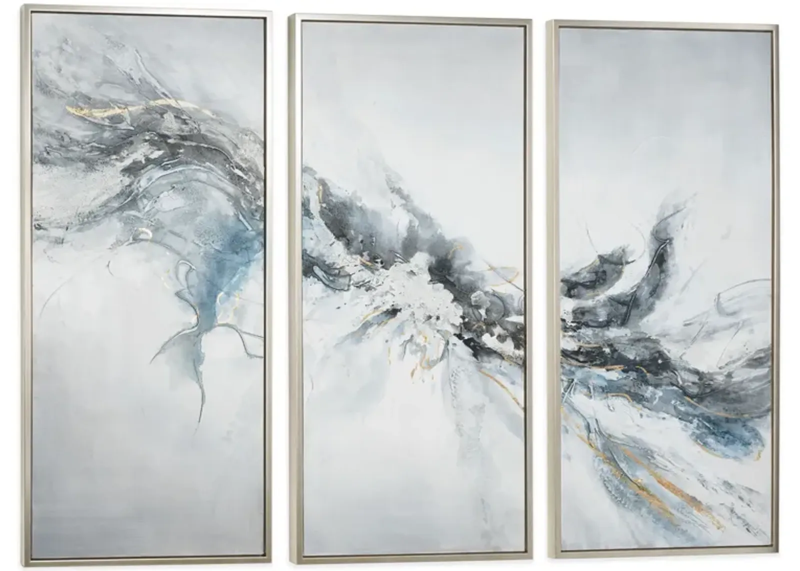 Mystic Mistral, Hand Painted Triptych Canvas, Set of 3