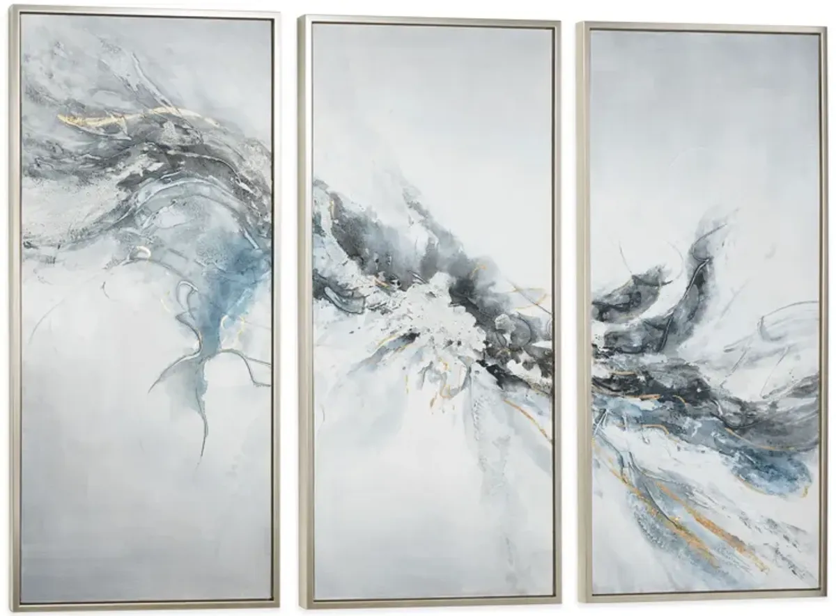 Mystic Mistral, Hand Painted Triptych Canvas, Set of 3