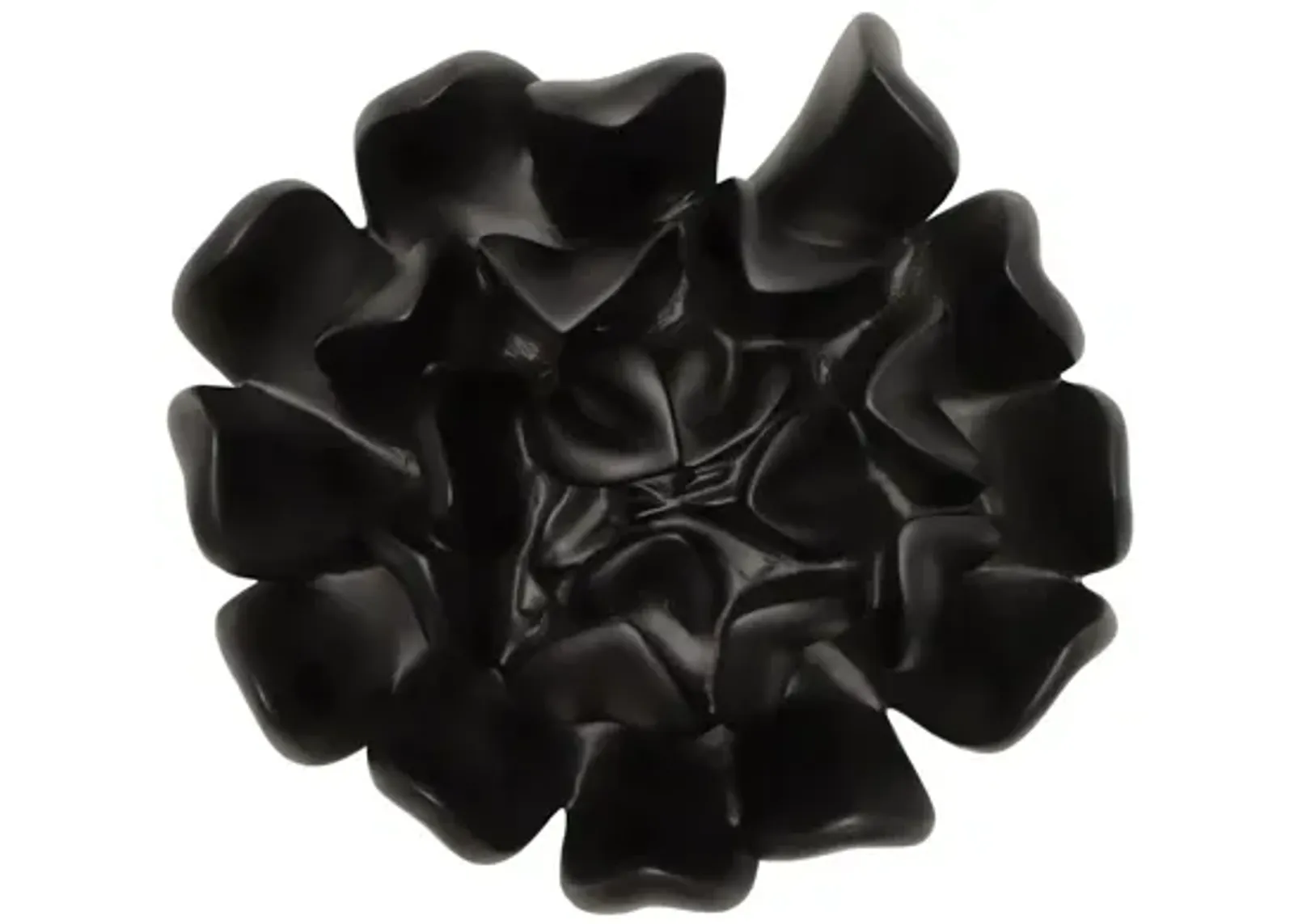 Topsy Turvy Succulent Wall Art, Smooth Matte Black