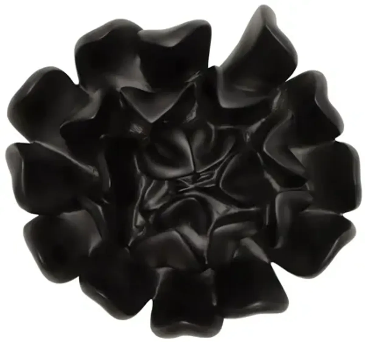 Topsy Turvy Succulent Wall Art, Smooth Matte Black