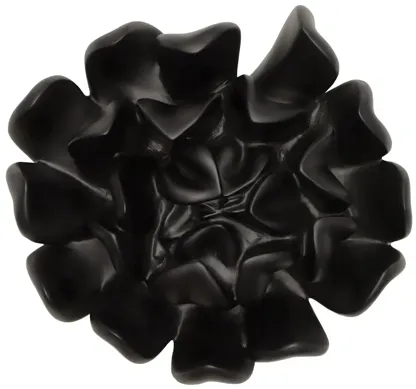 Topsy Turvy Succulent Wall Art, Smooth Matte Black