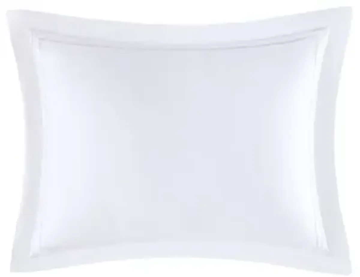 Madison Park Signature 500 Thread Count Luxury Collection White/White 100% Cotton Sateen Embroidered Comforter Set
