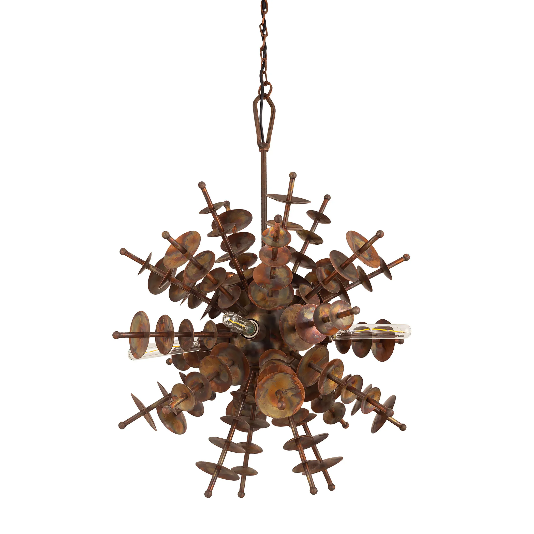 Sigma 28" Wide 4-Light Pendant - Autumn Brass