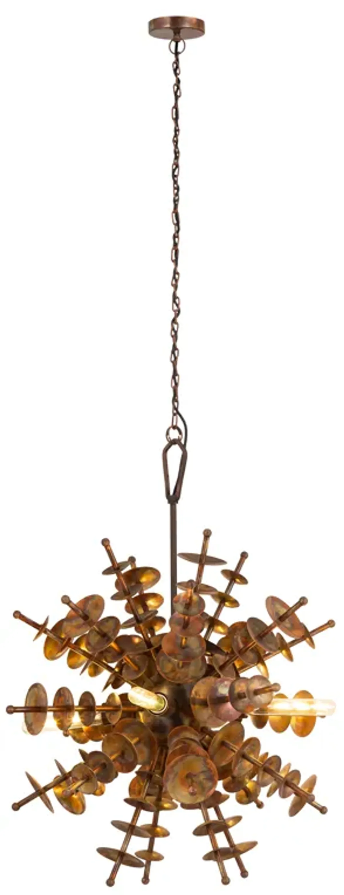 Sigma 28" Wide 4-Light Pendant - Autumn Brass