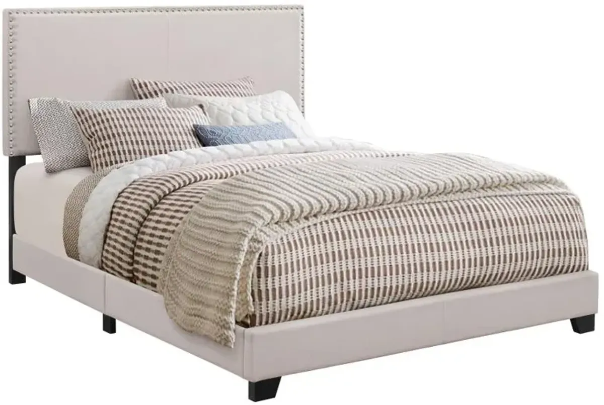 Boyd Upholstered Bed with Nailhead Trim