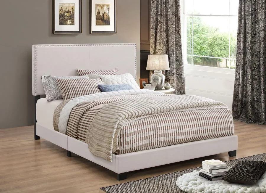 Boyd Upholstered Bed with Nailhead Trim