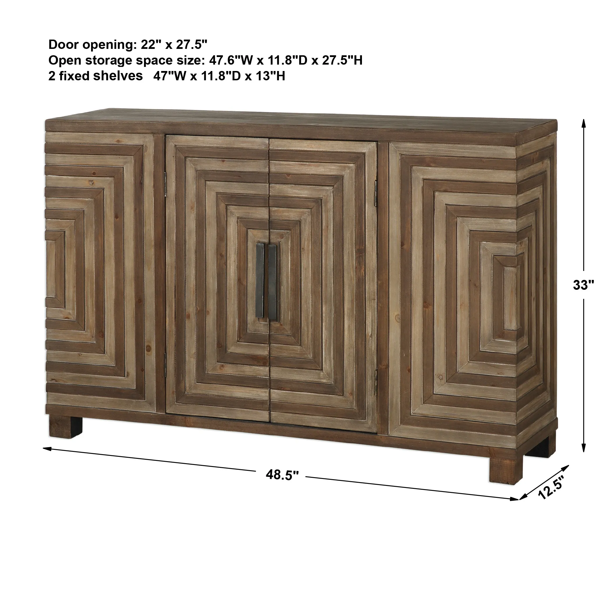 Layton Geometric Console Cabinet