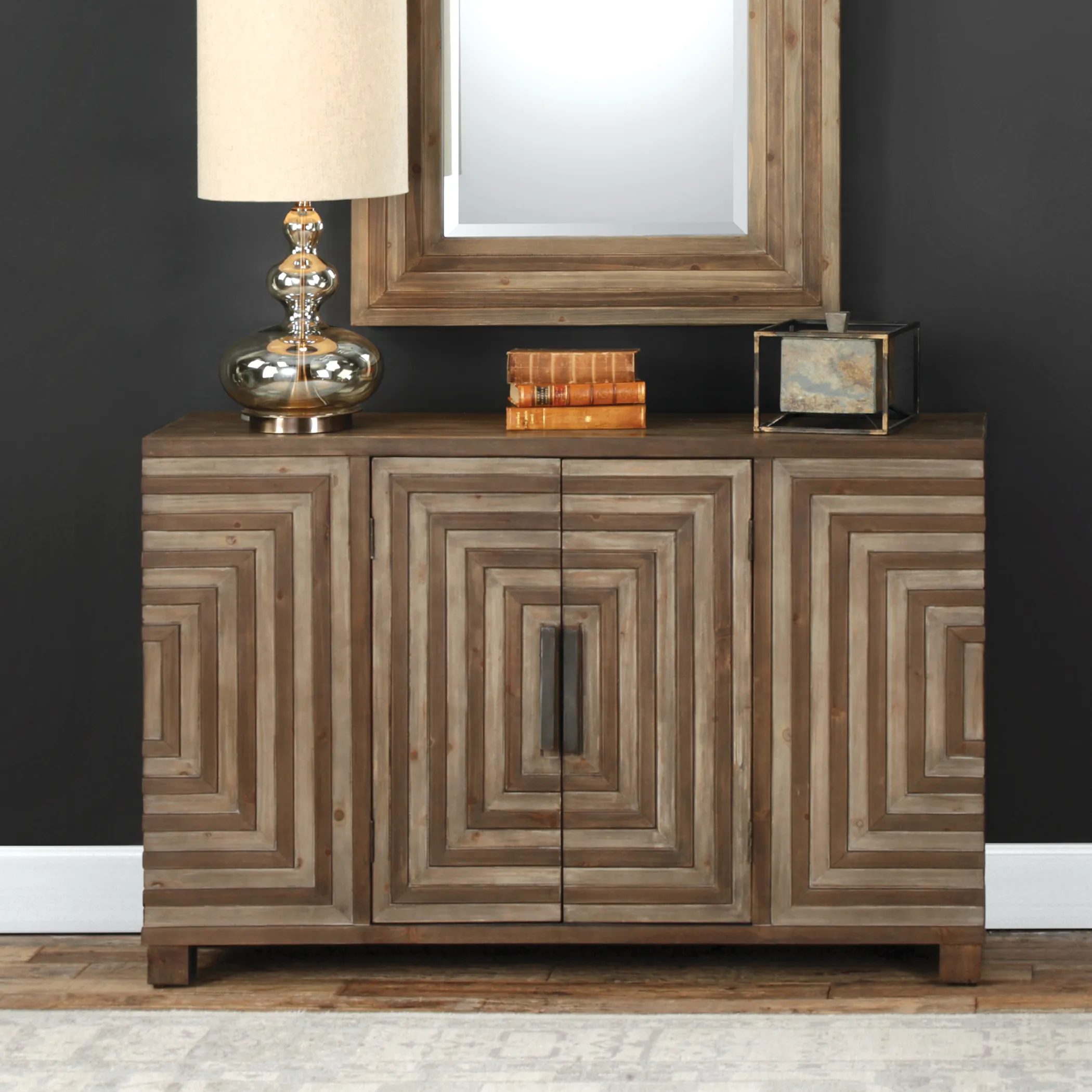 Layton Geometric Console Cabinet