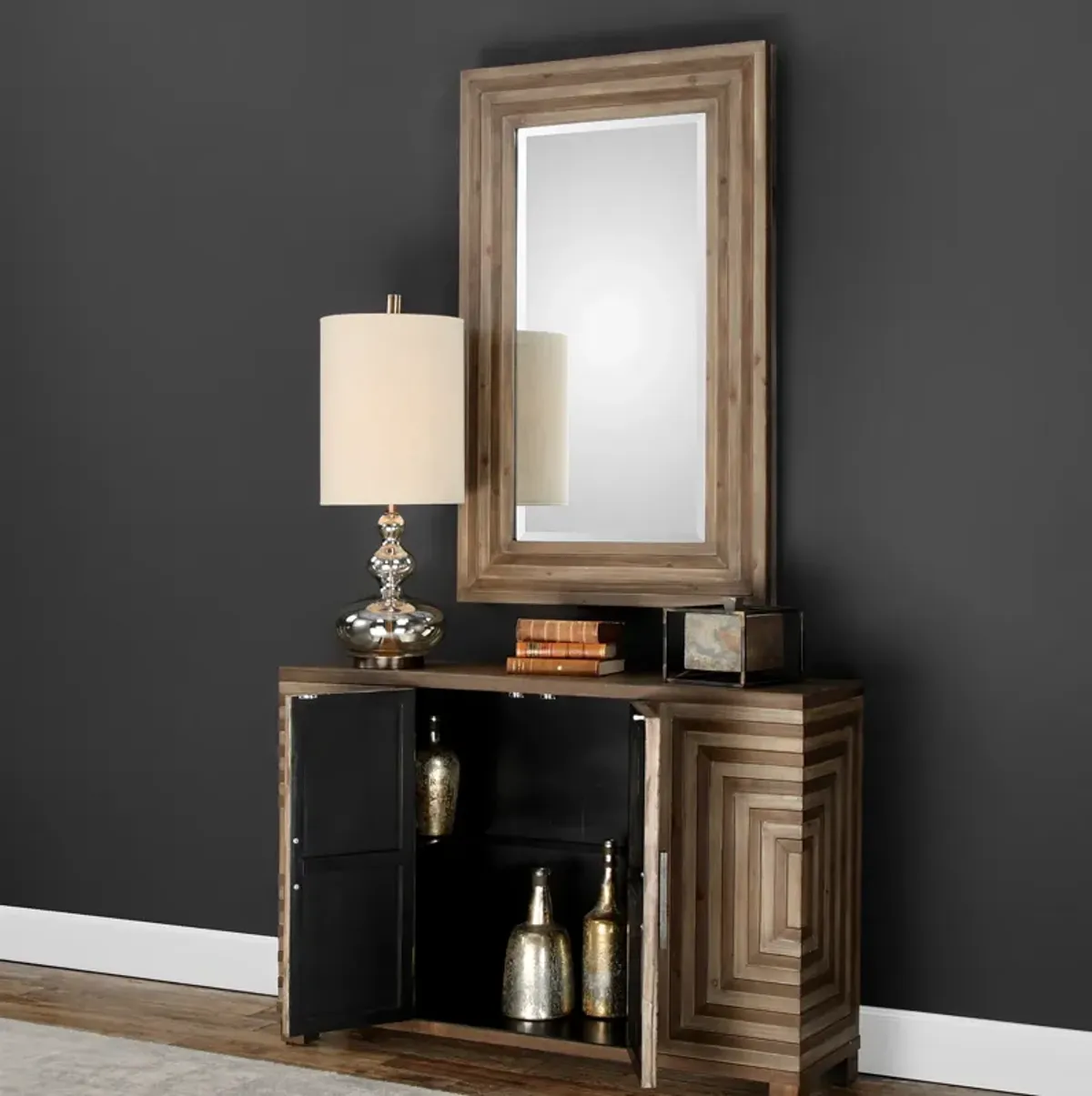 Layton Geometric Console Cabinet