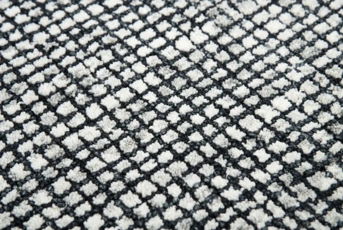 Talbot Black/White Tweed Wool 8' x 11' Rectangle Rug