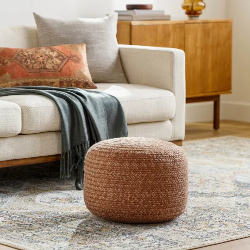 Entwined EDPF-006 12"H x 18"W x 18"D Pouf