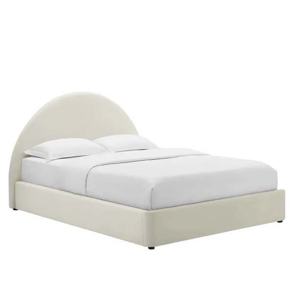 Resort Performance Velvet Arched Round Full Platform Bed by Modway