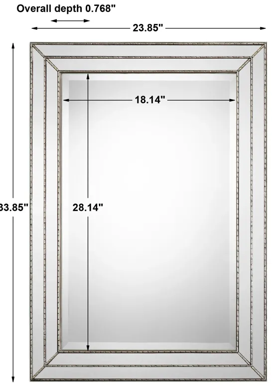 Biloxi Silver Grooved Wall Mirror