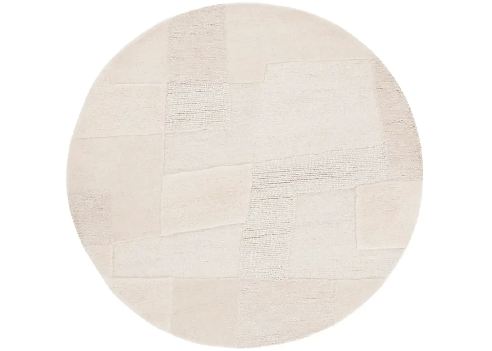 MANHATTAN 576 IVORY  6' x 6' Round Round Rug