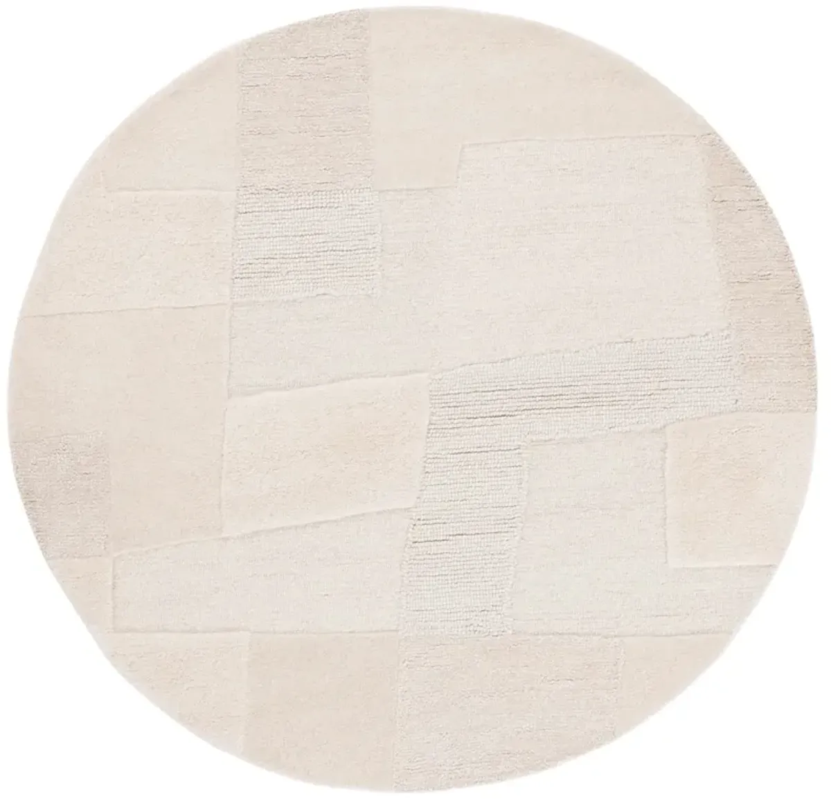 MANHATTAN 576 IVORY  6' x 6' Round Round Rug