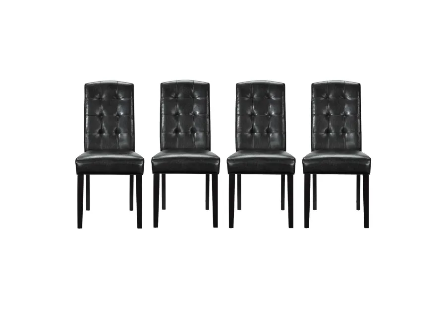 Perdure Dining Chairs Vinyl Set of 4