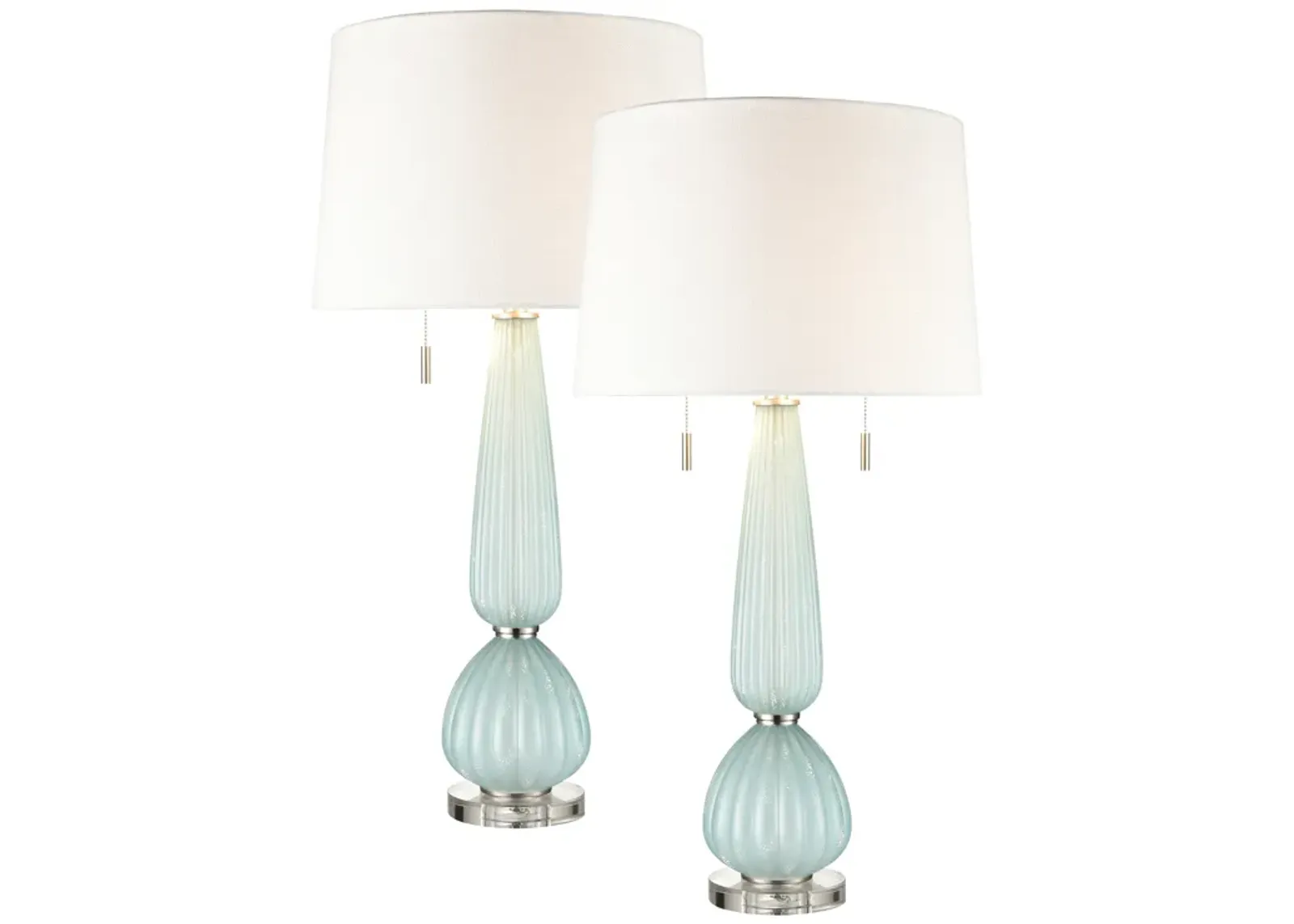 Mariani 34'' High 2-Light Table Lamp - Set of 2 Blue