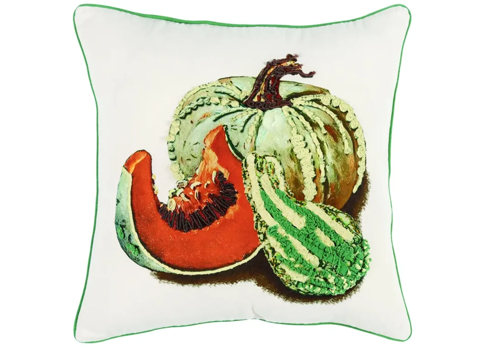 Gourds/Pumpkins Gray  Pillow