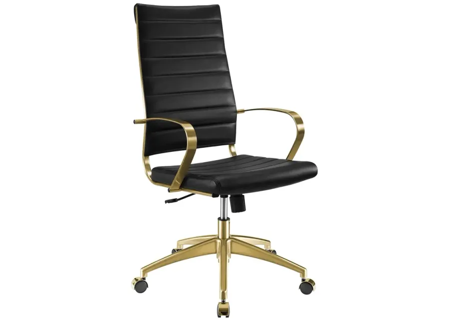 Jive Gold Stainless Steel Highback Office Chair