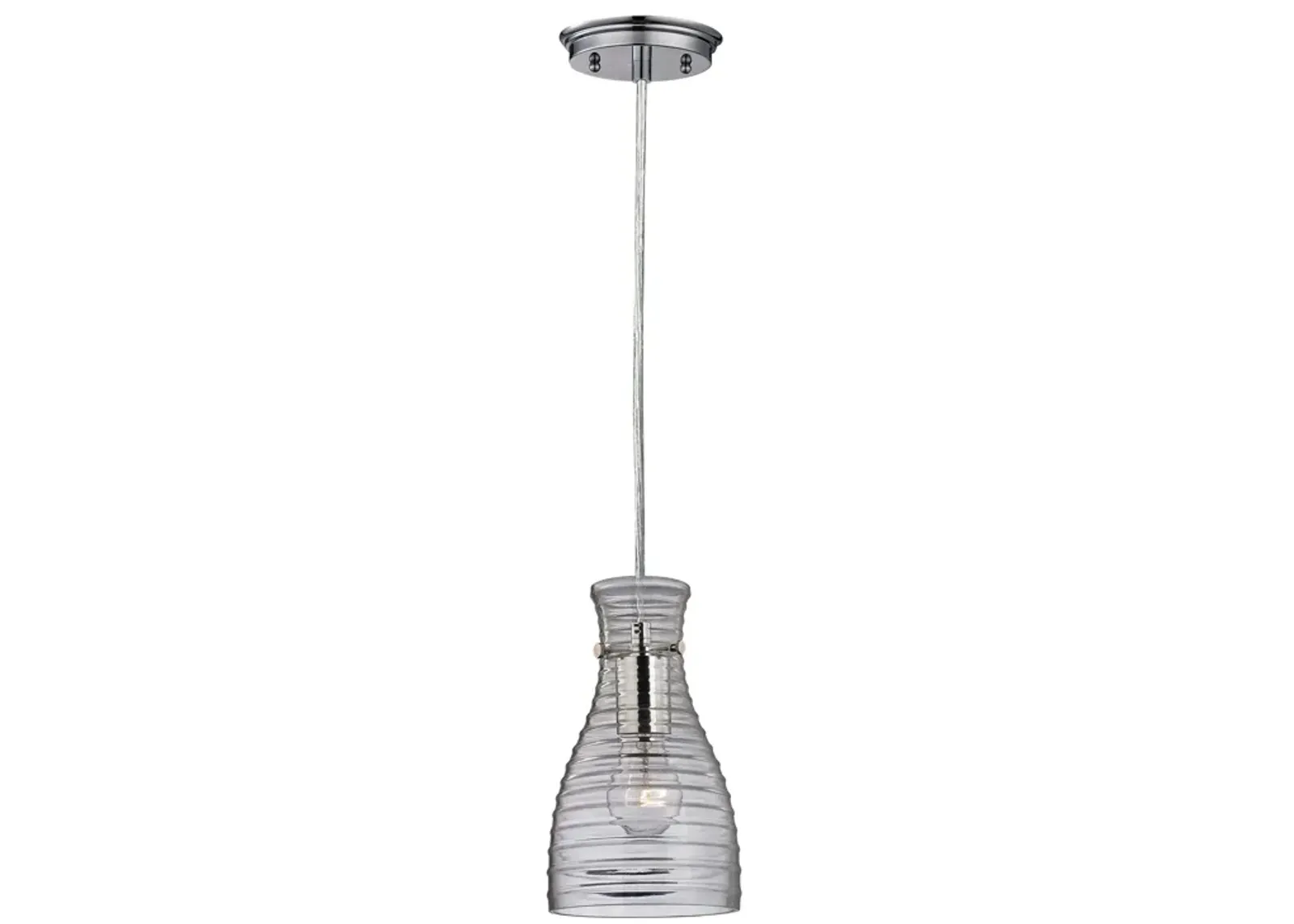 Strata 6" Wide 1-Light Mini Pendant - Polished Chrome