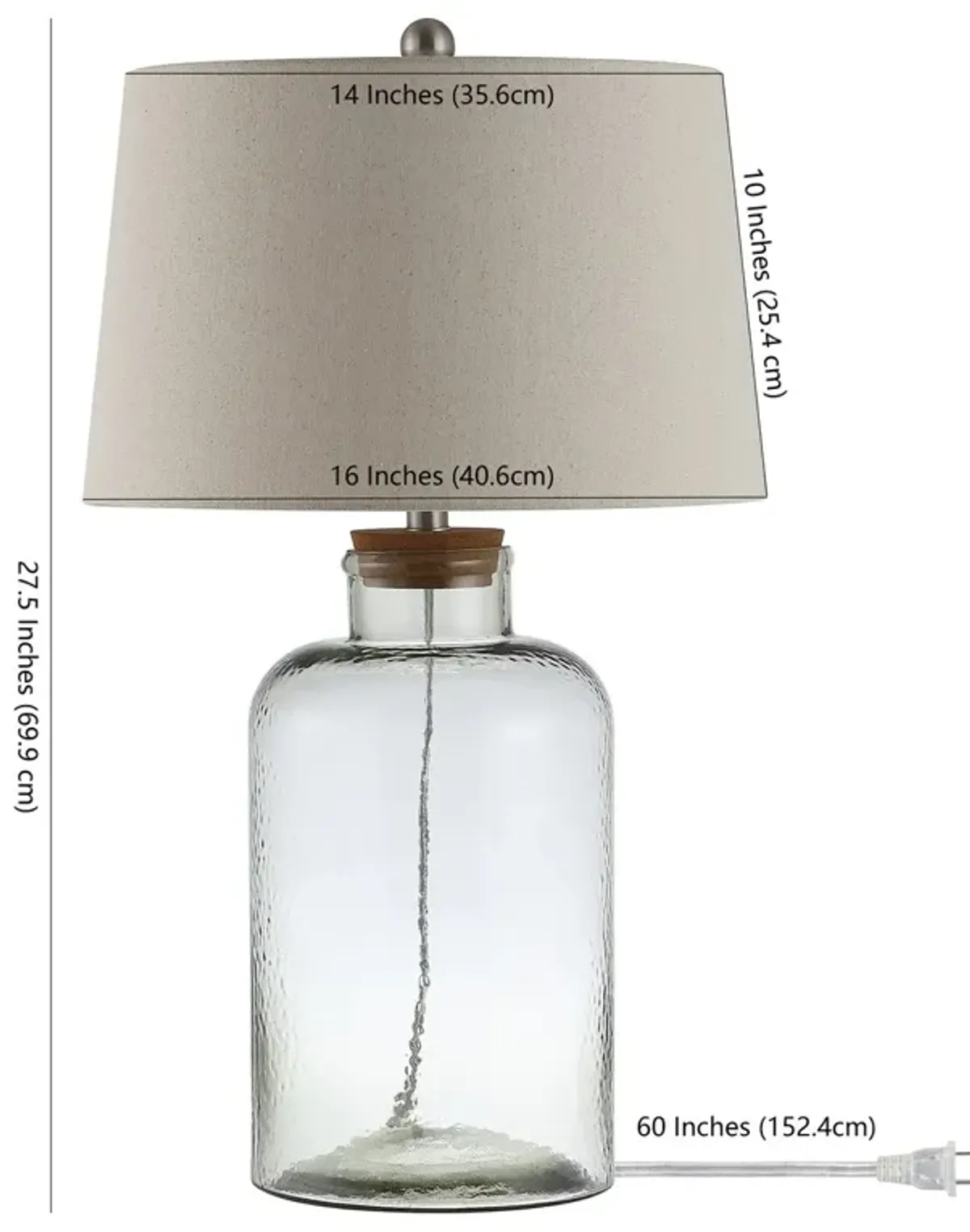 Caden Glass Table Lamp - Set of 2