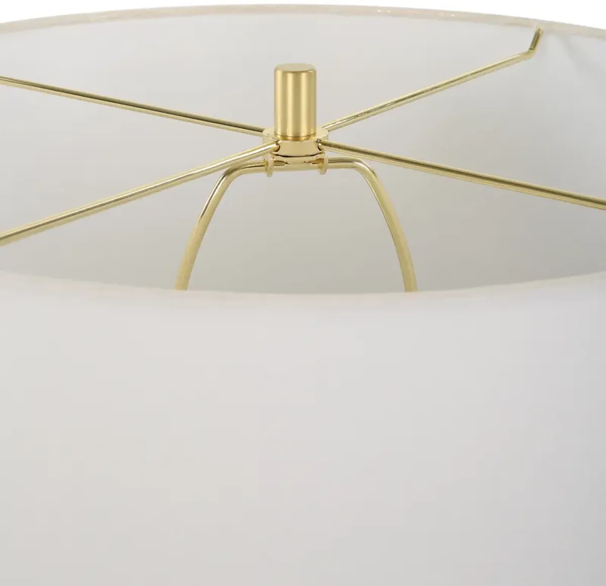 Wrenley Ridged White Table Lamp