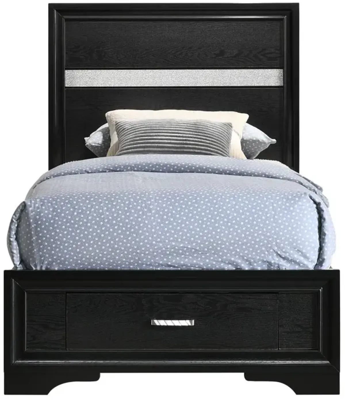 Miranda Twin Storage Bed Black