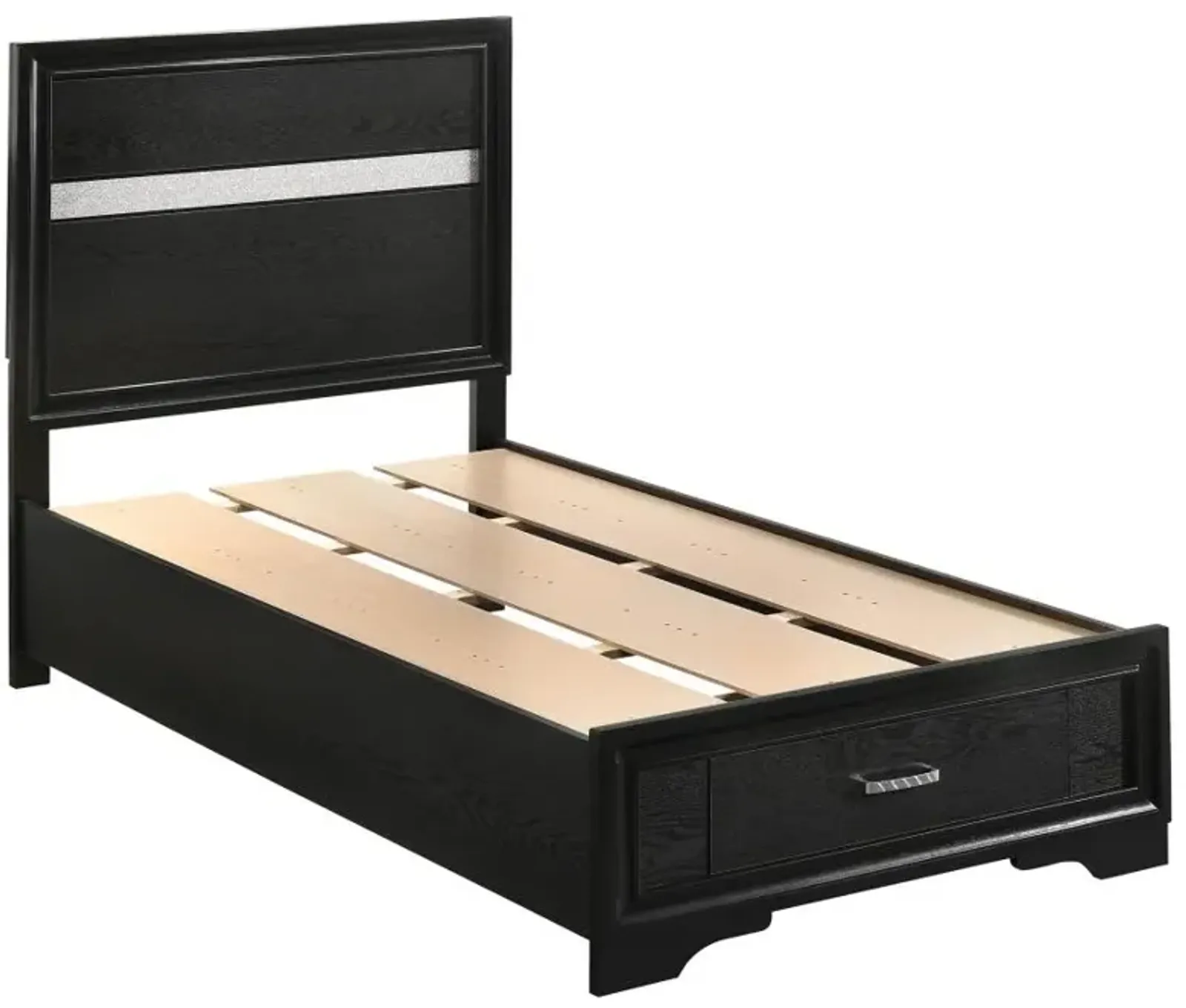 Miranda Twin Storage Bed Black