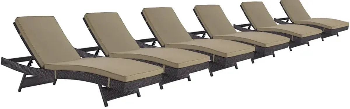 Convene Chaise Outdoor Patio Set of 6