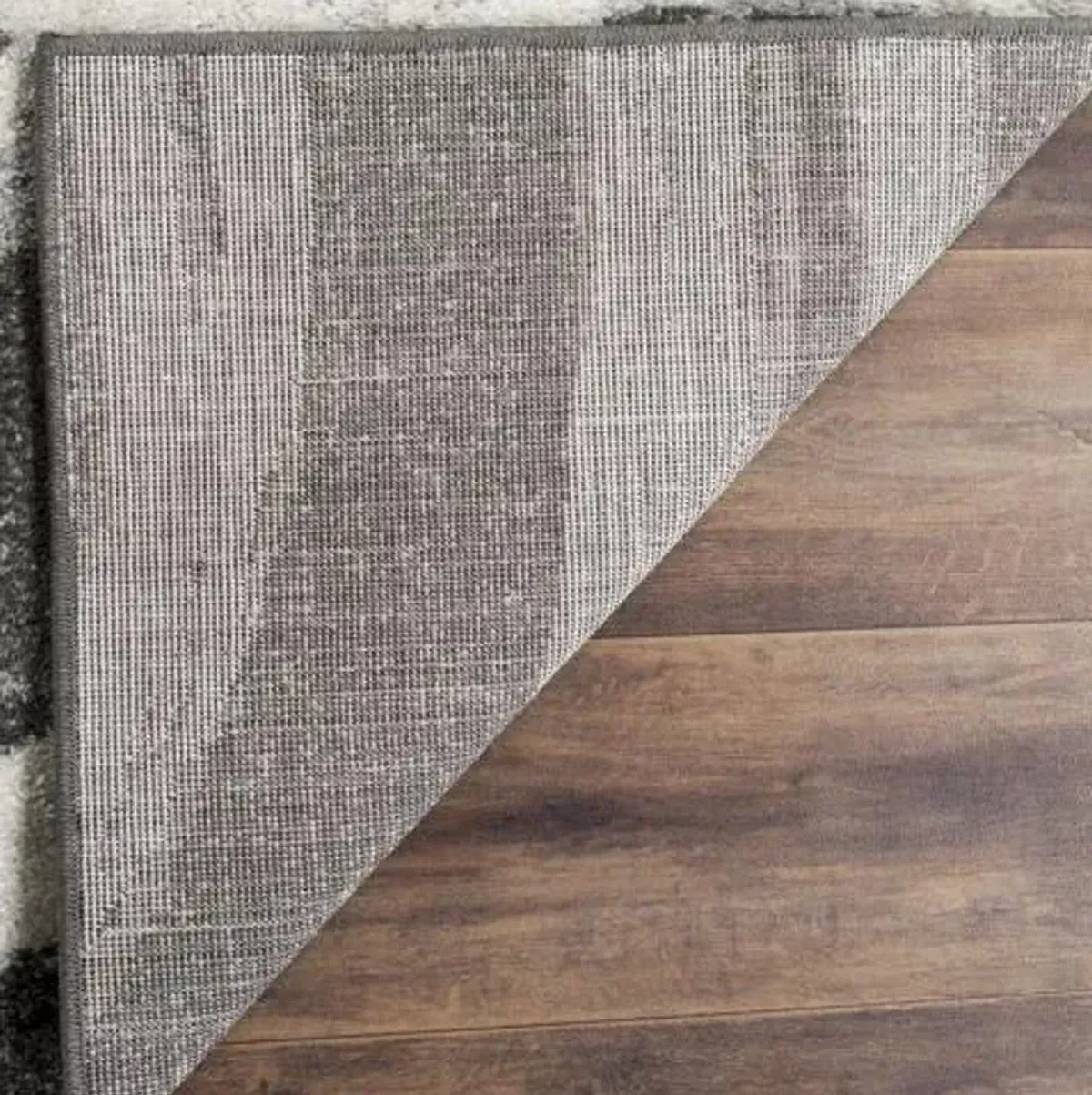 Adirondack Contemporary Charcoal / Ivory 3' X 3' Square Powerloomed Rug