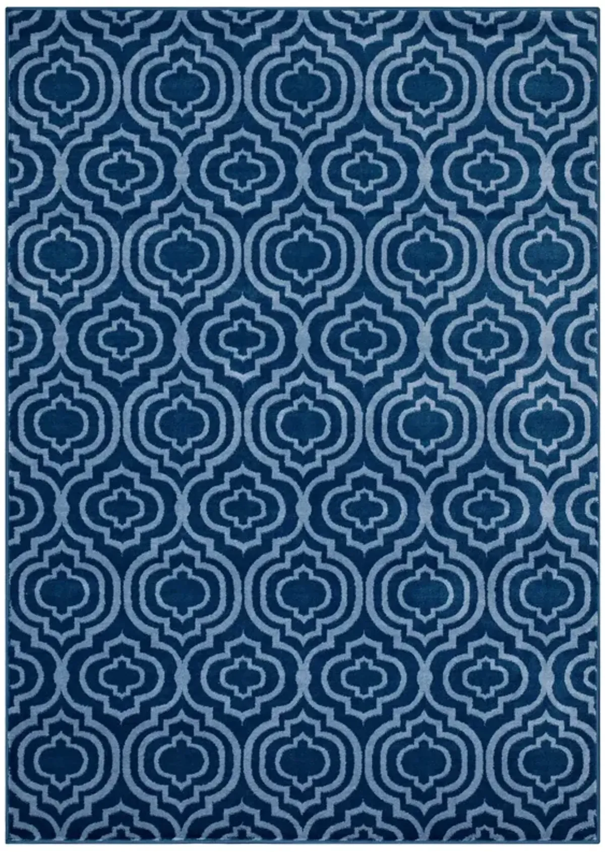 Frame Transitional Moroccan Trellis 8x10 Area Rug