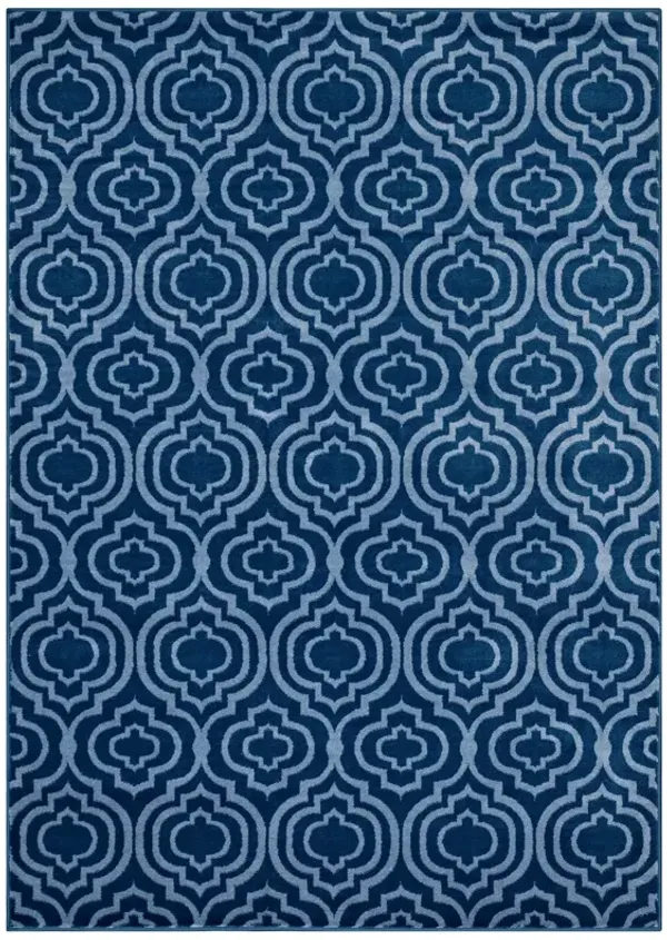 Frame Transitional Moroccan Trellis 8x10 Area Rug