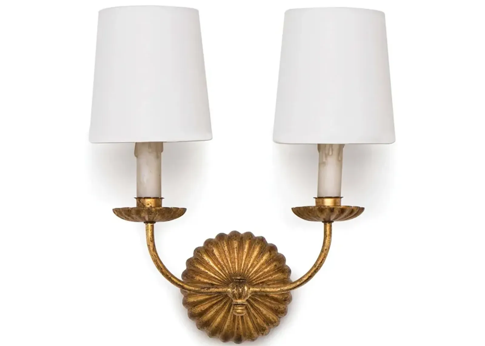 Clove Antique Gold Leaf Double Sconce