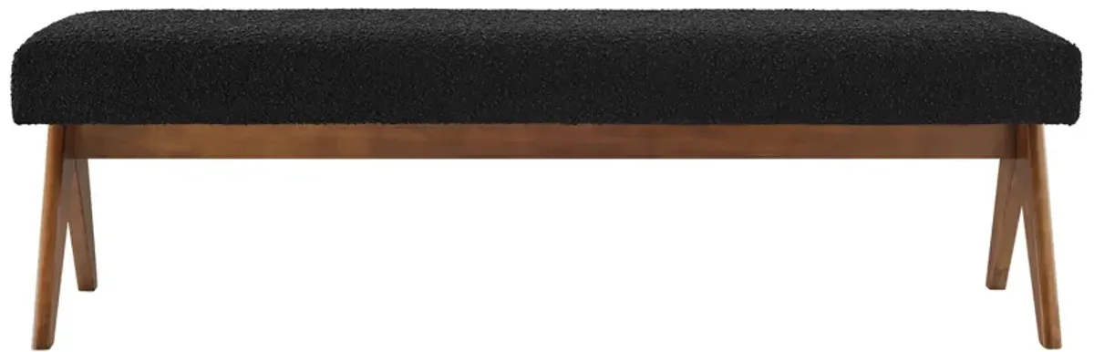 Lyra 63" Boucle Upholstered Bench by Modway