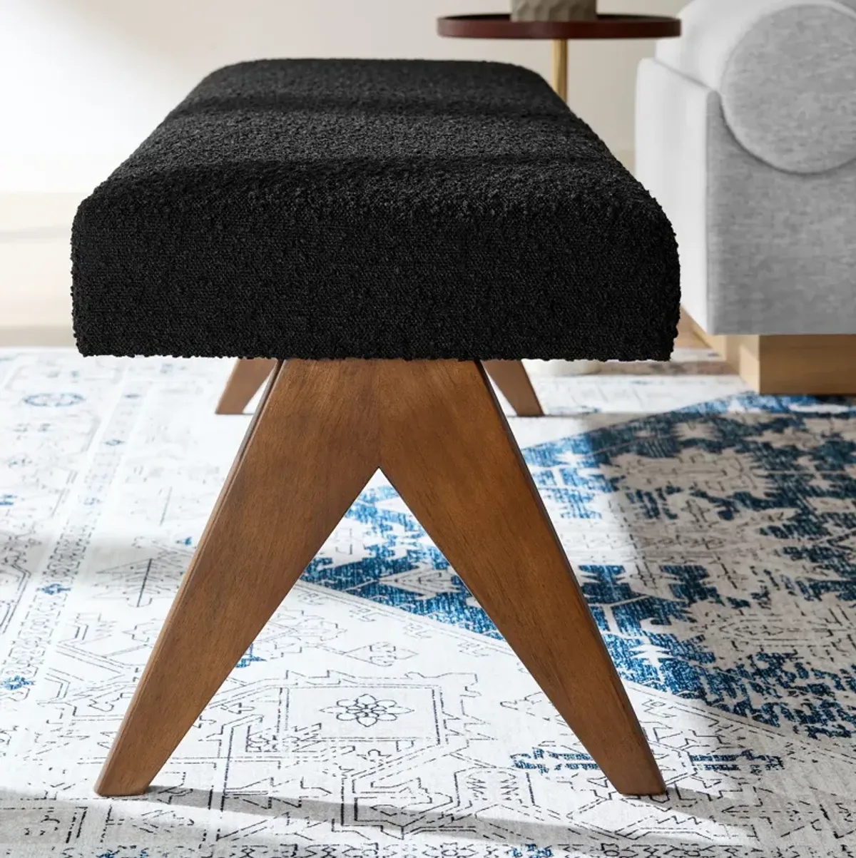 Lyra 63" Boucle Upholstered Bench by Modway